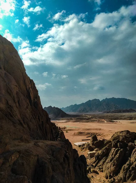 Montanhas Desertos Egito Edifícios Antigos Monumentos Sharm Sheikh Areia Colinas — Fotografia de Stock