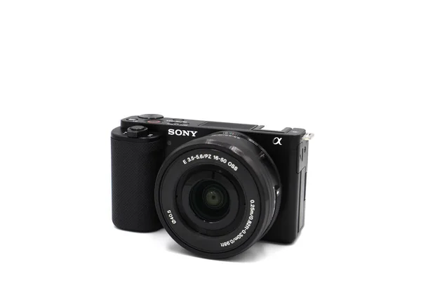 Spiegellose Kamera Für Videoblogger Top Blogger Kamera Sony Alpha Kit — Stockfoto