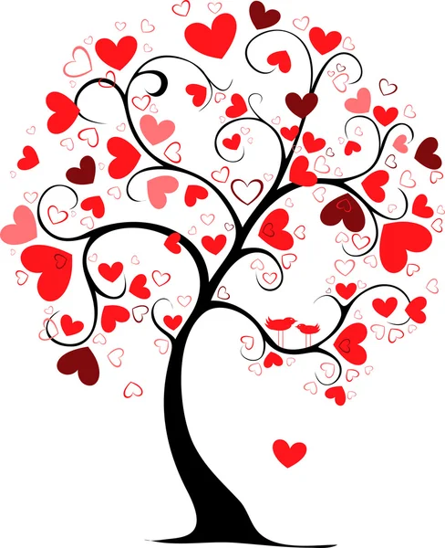 Valentine tree Stock Illustration