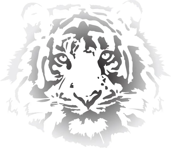 Tiger head gradient — Stock Vector