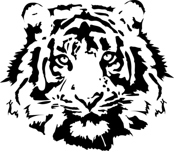 Tiger head black Royalty Free Stock Vectors