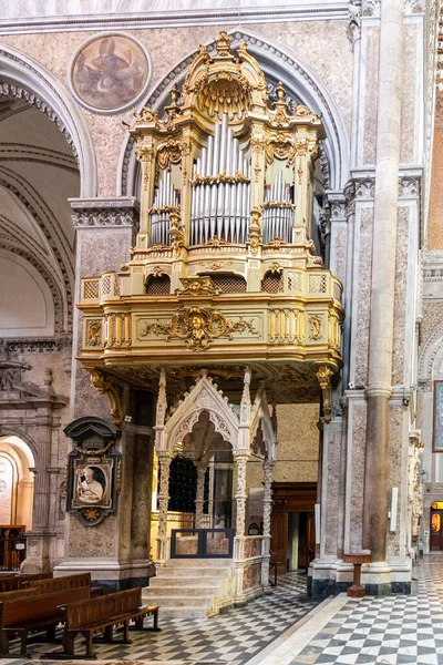 Golden Retro Organ Catholic Church Naples — Photo