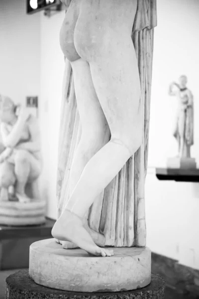 Black White Photo Showing Detail Naked Male Back Ancient Roman — Stock Photo, Image