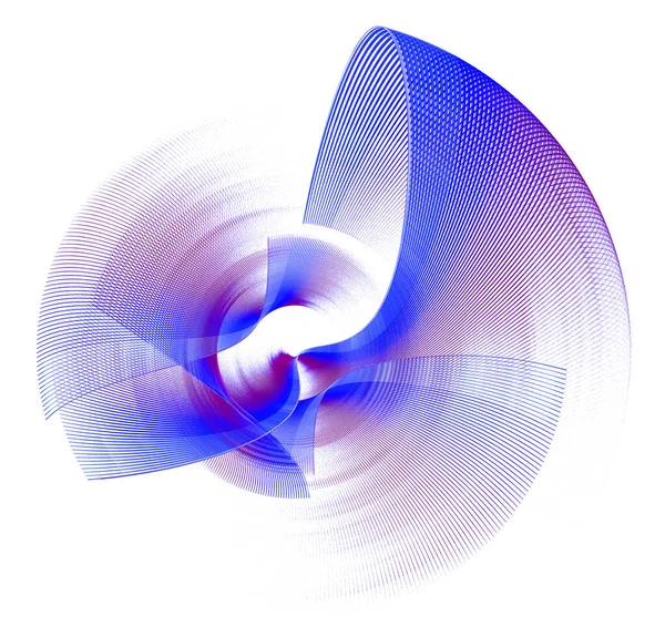 Прозорі Сині Пурпурові Дугоподібні Елементи Обертаються Білому Тлі Елемент Графічного — стокове фото