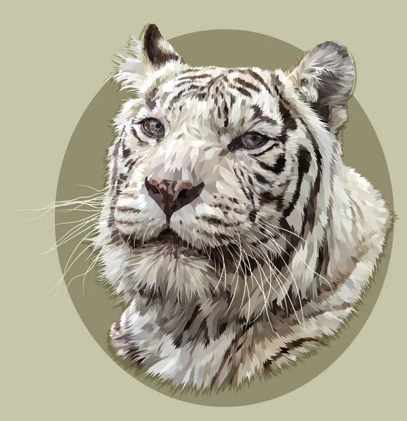 The White Tiger. 3D Illustration Stock Illustration - Illustration