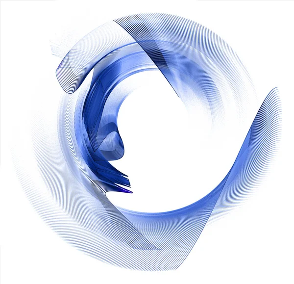 Blue Wavy Zigzag Striped Air Elements Create Frame White Background — Stock Photo, Image