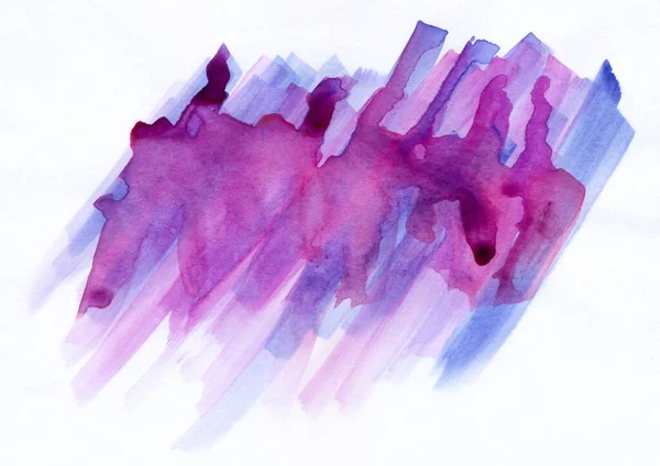 Фиолетовые Синие Акварельные Штрихи Выполняются Одном Направлении Большое Фиолетовое Пятно — стоковое фото