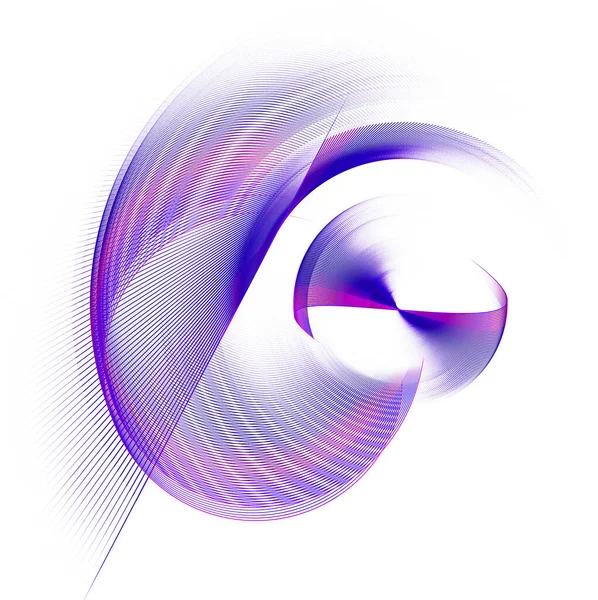Blue Magenta Straight Arc Elements Rotate White Background Icon Logo — Stock Photo, Image