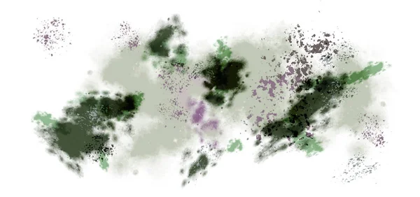Зеленый Фиолетовый Акварельные Пятна Брызги Белом Фоне Акварель Абстрактный Фон — стоковое фото