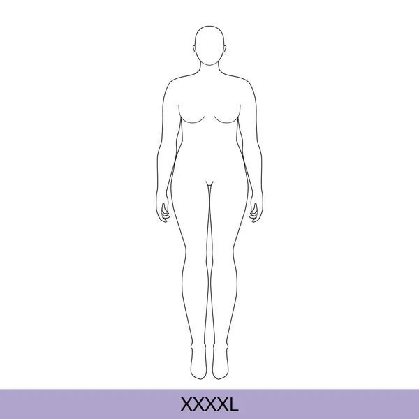 Women's clothing size chart. Body measurements. Bust, waist, hips. Front  view. 24474313 Vector Art at Vecteezy