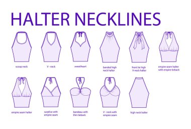 Yaka askısı kıyafetleri. Üstler, bluzlar, gömlekler tatlım. Ön kravat, kepçe, imparatorluk. Düz giyim şablonu. Kadın erkek unisex CAD modeli