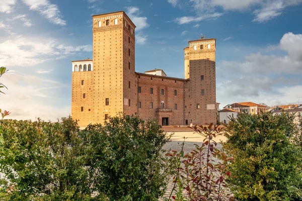 Fossano Cuneo Itália Dezembro 2021 Castelo Dos Príncipes Acaja Século — Fotografia de Stock