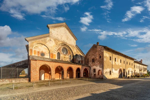 Staffarda Revello Saluzzo Italy October 2021 Abbey Santa Maria Staffarda — Fotografia de Stock