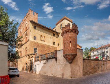 Bra, Cuneo, Piedmont, Italy - October 28, 2021: Palazzo Traversa, Museum of Archeology and of History of Art