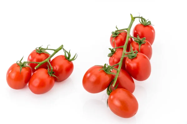 Bunchs Red Cherry Tomatoes Datterino Tomato Type Isolated White Copy — Stock Photo, Image