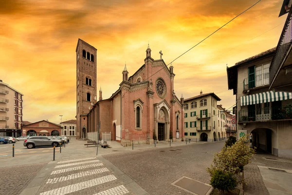 Cavallermaggiore Cuneo Italië Maart 2022 Parochiekerk Van Heiligen Michael Peter — Stockfoto