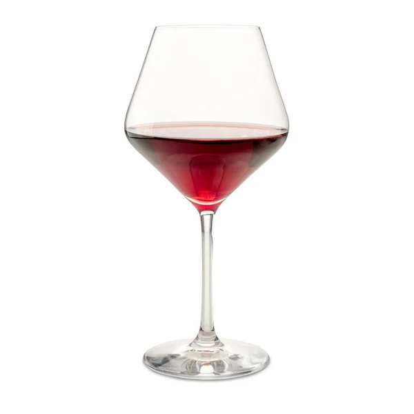 赤ワインのゴブレットグラス 熟成ワイン用のガラス 白で隔離されたクリッピングパス — ストック写真