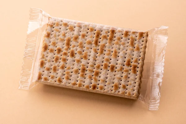 Matzo Ázimo Pacote Selado Pão Para Pesach Feriado Judaico Páscoa — Fotografia de Stock