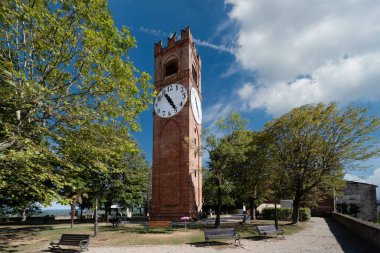 Mondovi, Cuneo, Piedmont, Italy - August 08, 2022: the Civic Tower, called 