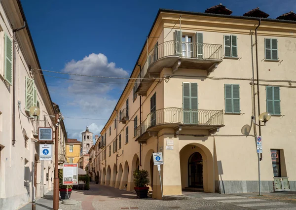 Fossano Cuneo Italy Серпня 2022 Історичний Центр Через Кавур Пішохідна — стокове фото
