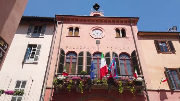 Alba Langhe Piedmont Italy August 2022 Town Hall Building Alba — Vídeo de Stock