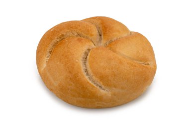 Roma 'da rosetta adında bir somun İtalyan ekmeği ve Milan' da Micetta beyaz, kırpma yolunda izole edilmiş.