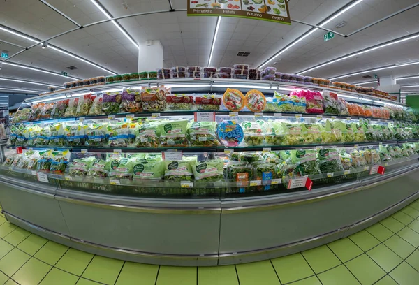 Fossano Itália Setembro 2022 Várias Saladas Sazonais Embaladas Prontas Para — Fotografia de Stock