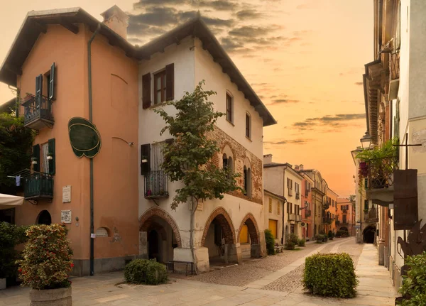 Cuneo Piedmont Italy Жовтня 2022 Contrada Mondovi Стародавня Вулиця Історичному — стокове фото
