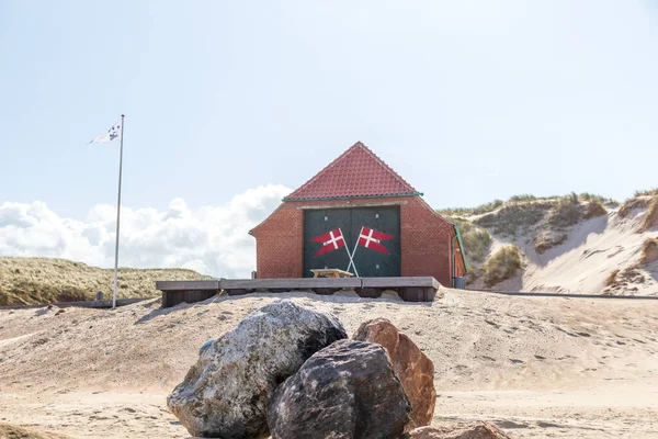 The old sea rescue station in Loekken and is now used as a museum