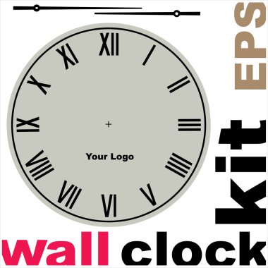 Eski saat yüzü vektör kit