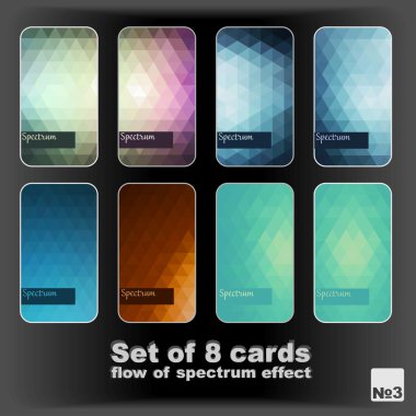 8 kart kümesi. Akış spektrum etkileri.