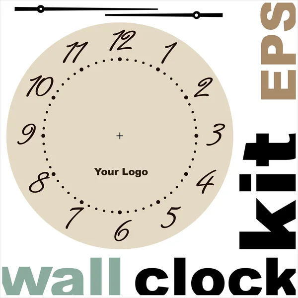 Vecchio kit vettoriale faccia orologio — Vettoriale Stock