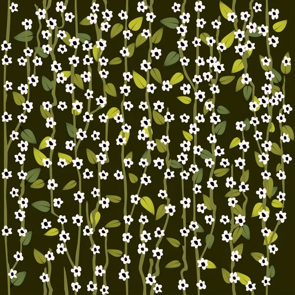 Abstracte elegantie naadloos patroon met bloemen achtergrond. — Stockvector