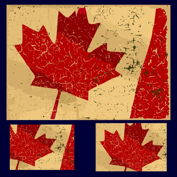 Grunge-Flagge von Kanada, Retro-Serie. — Stockvektor