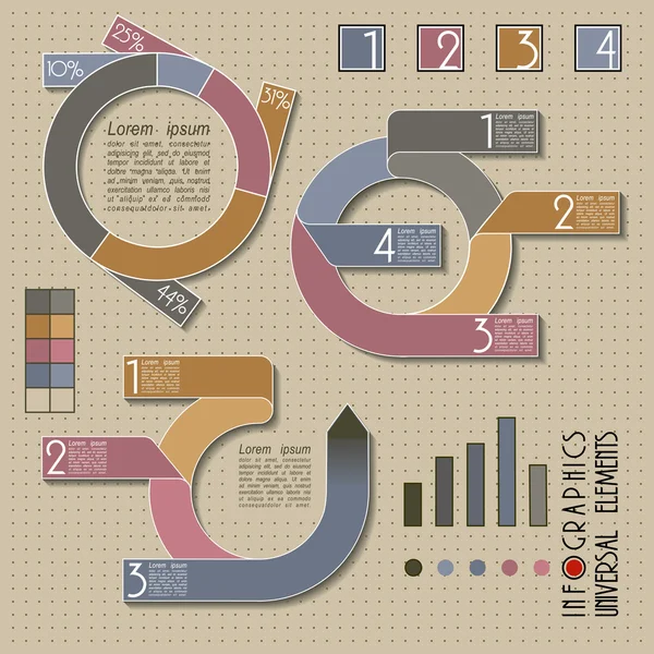 Infographics, universal elements. — Stock Vector