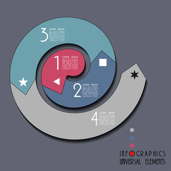 Conception universelle de bannière-flèche pour infographies — Image vectorielle