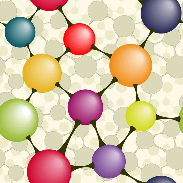 Struttura molecolare senza soluzione di continuità Pattern sfondo — Vettoriale Stock