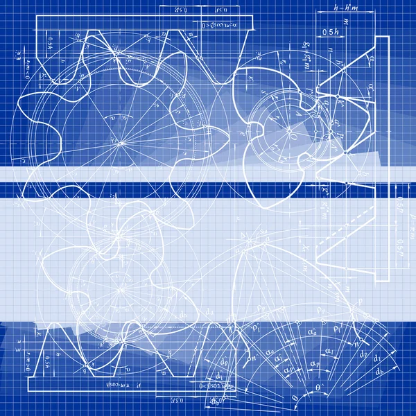 抽象的な技術的な背景、ギア. — ストックベクタ