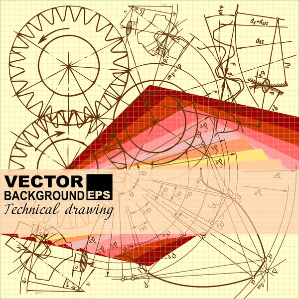 Contesto tecnico astratto, marcia . — Vettoriale Stock