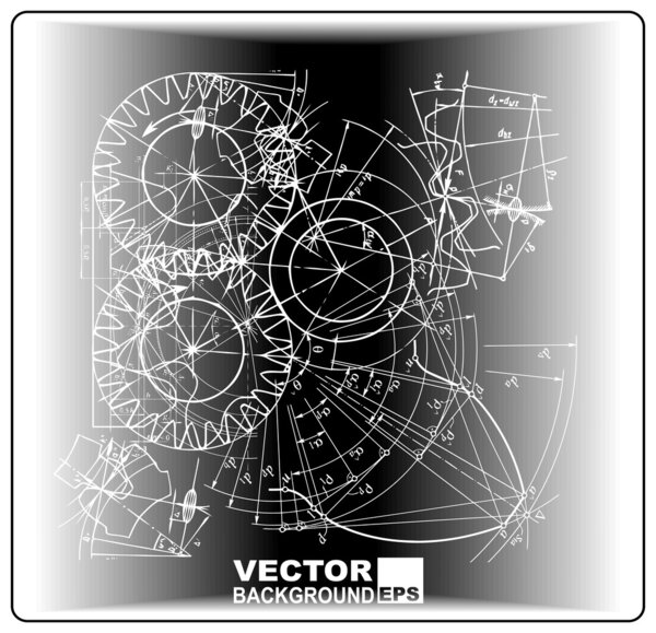 Abstract technical background, gear.