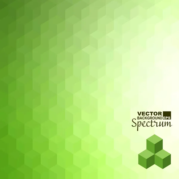 3D absztrakt geometrikus minta paralelogrammák. zöld áram spektrumlámpa. — Stock Vector