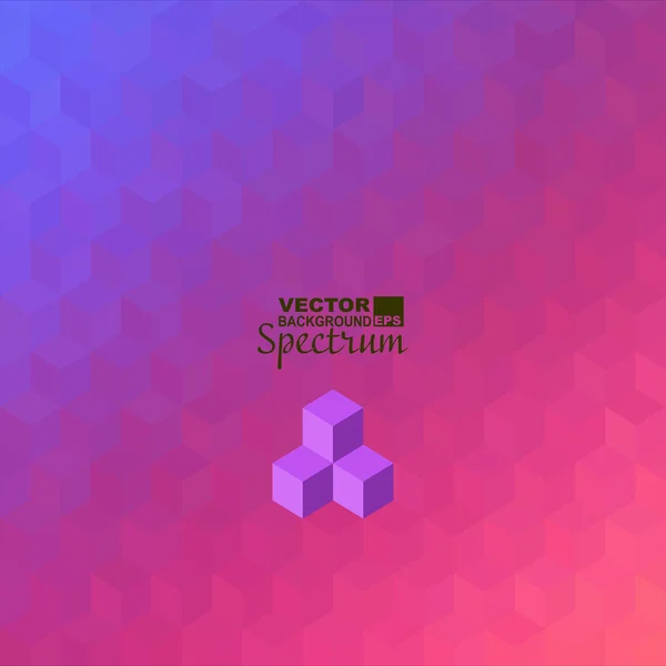 3D abstraktes geometrisches Muster von Parallelogrammen. fließendes violettes Spektrallicht. — Stockvektor