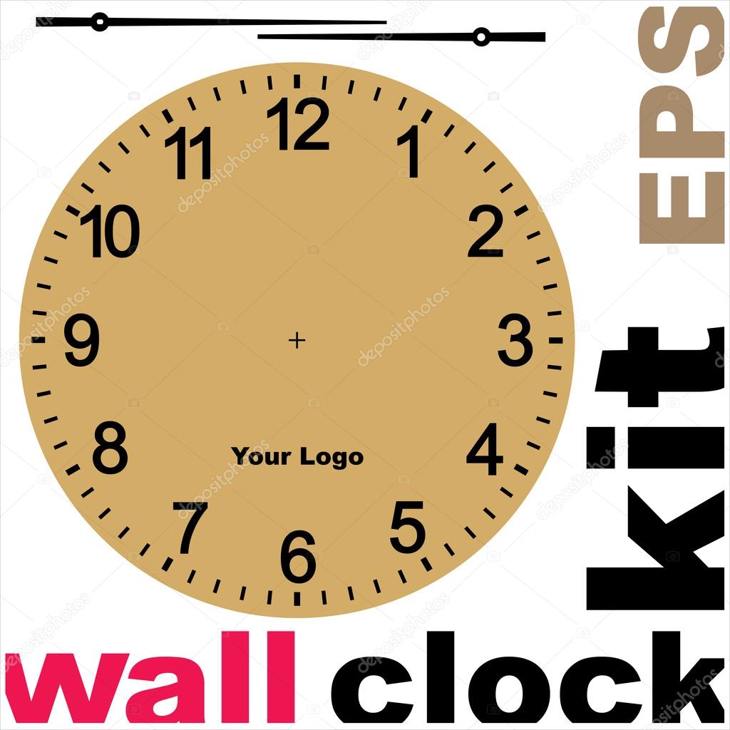 Old clock face vector kit