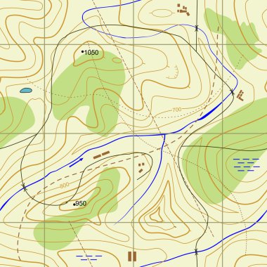 Seamless Abstract topographical map. clipart