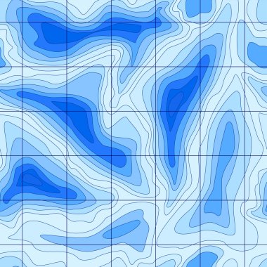 Seamless abstract topographical map with lines of the deep sea. clipart