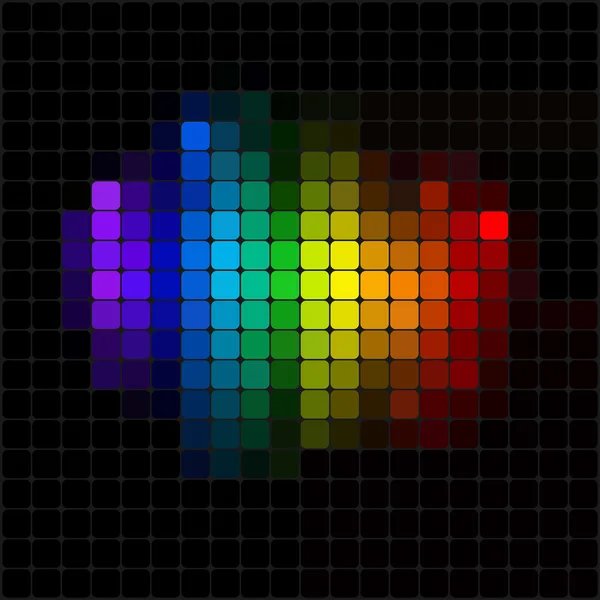 Mosaico de píxeles espectro abstracto . — Archivo Imágenes Vectoriales
