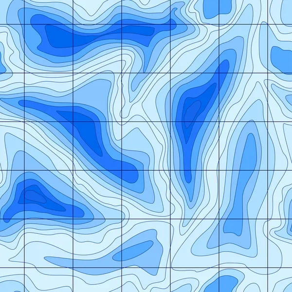 与深海线无缝抽象地形地图. — 图库矢量图片