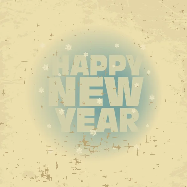 Cartão de felicitações vintage Feliz Ano Novo — Vetor de Stock