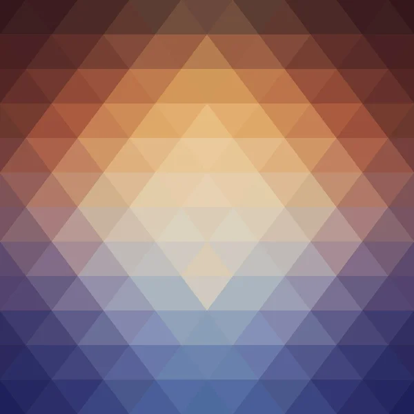 Modello geometrico fatto triangoli. Flusso del rosso spettrale blu — Vettoriale Stock