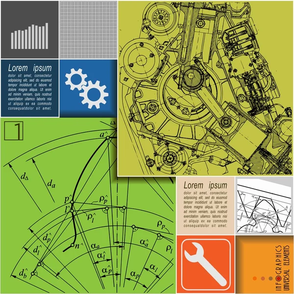 Abstracte technische achtergrond — Stockvector